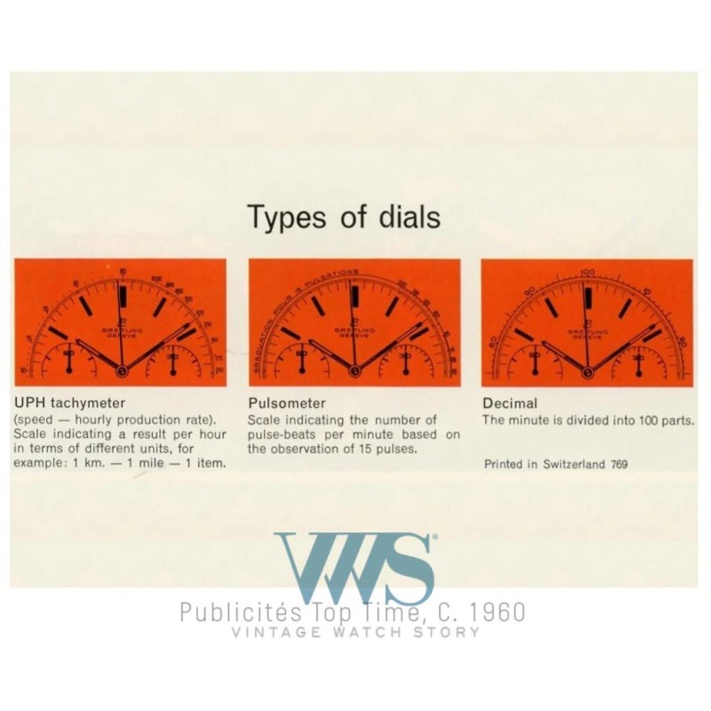BREITLING (Chronographe Pilote Top Time - Coussin White Panda / ref. 2211), vers 1969