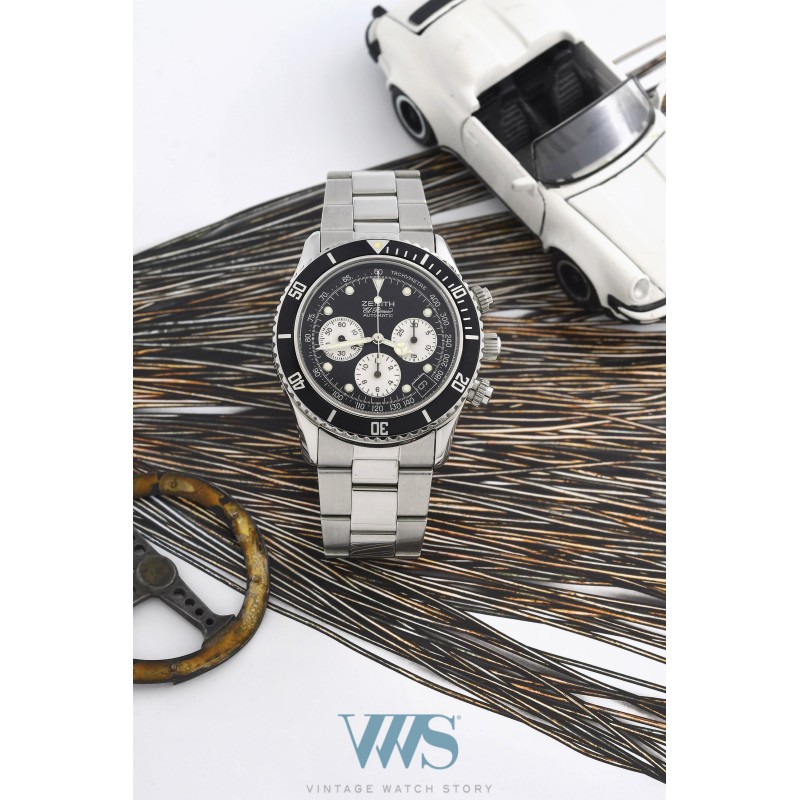 ZENITH (CHRONOGRAPHE DELUCA / PANDA poussoirs vissés - EL PRIMERO / ref. 02. 2310.400), vers 1992