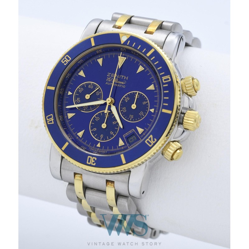 ZENITH (CHRONOGRAPHE RAINBOW DIVER – OR & ACIER / ref. 15/53.0470.400), vers 1996