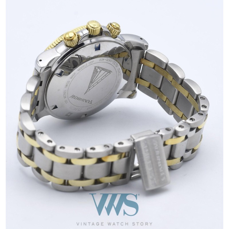 ZENITH (CHRONOGRAPHE RAINBOW DIVER – OR & ACIER / ref. 15/53.0470.400), vers 1996