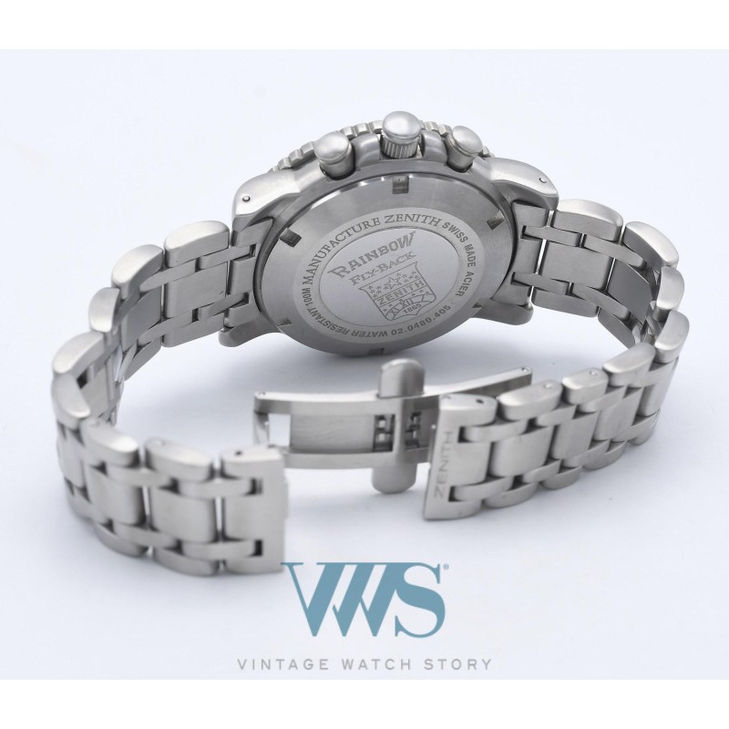 ZENITH (CHRONOGRAPHE RAINBOW / AVIATEUR FLY-BACK COULEURS / ref. 02.0480.405), vers 1998