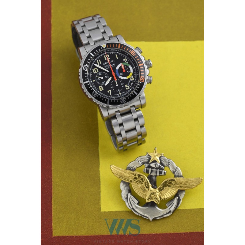 ZENITH (CHRONOGRAPHE RAINBOW / AVIATEUR FLY-BACK COULEURS / ref. 02.0480.405), vers 1998