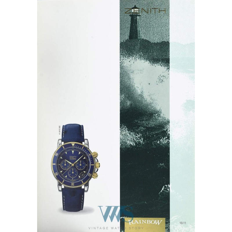 ZENITH (CHRONOGRAPHE RAINBOW DIVER – OR & ACIER / ref. 15/53.0470.400), vers 1996