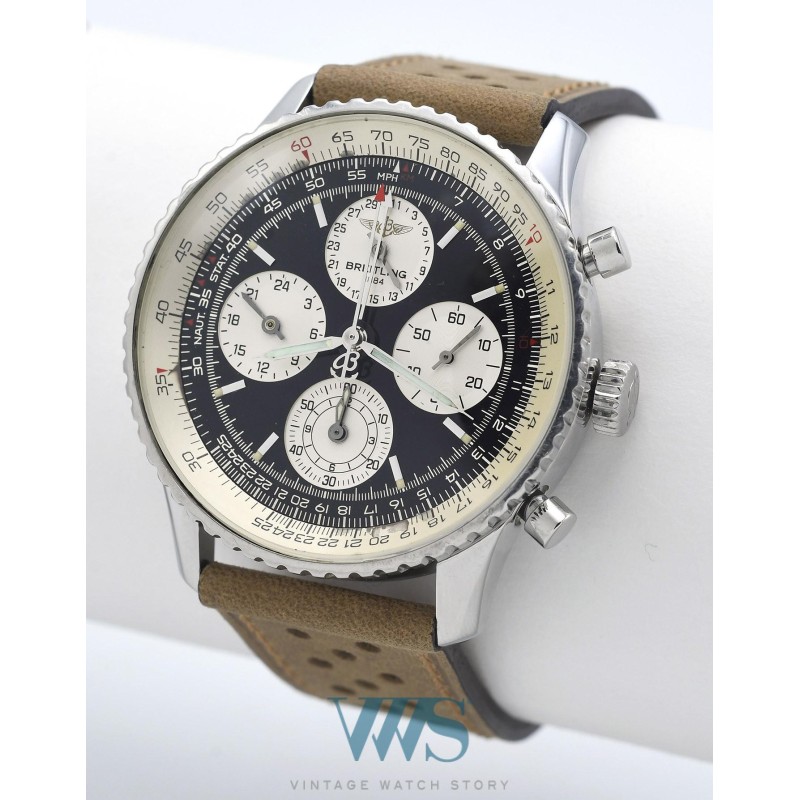 BREITLING (Chronographe Navitimer "Twin Sixty" - Black / ref. A39022), vers 1999
