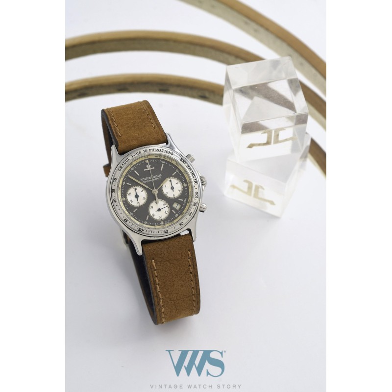 JAEGER-LeCOULTRE (Chronographe Heraion Gray Docteur / ref. 115.8.31), vers 1990