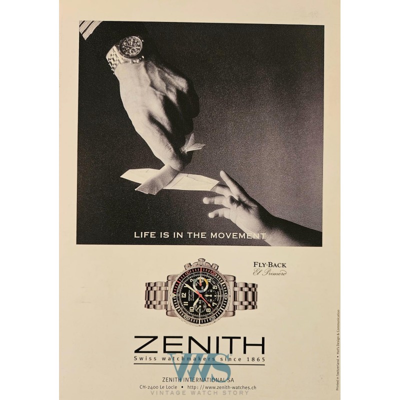 ZENITH (CHRONOGRAPHE RAINBOW / AVIATEUR FLY-BACK COULEURS / ref. 02.0480.405), vers 1998