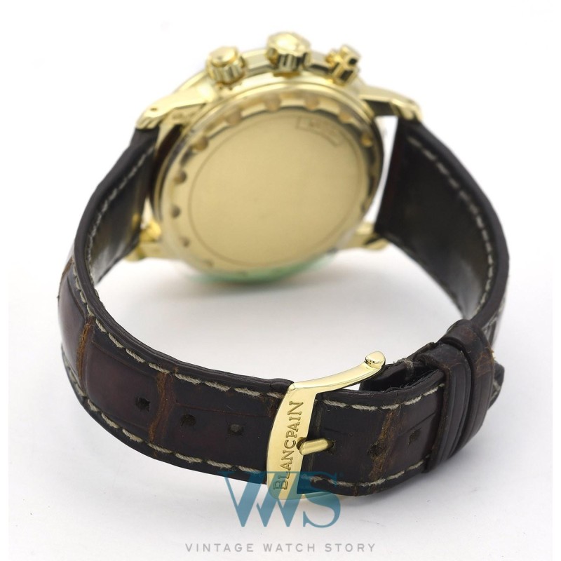 BLANCPAIN (Chronographe Léman sport - Or jaune / ref. 2185), vers 2000