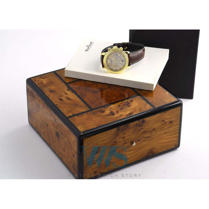 BLANCPAIN (Chronographe Léman sport - Or jaune / ref. 2185), vers 2000