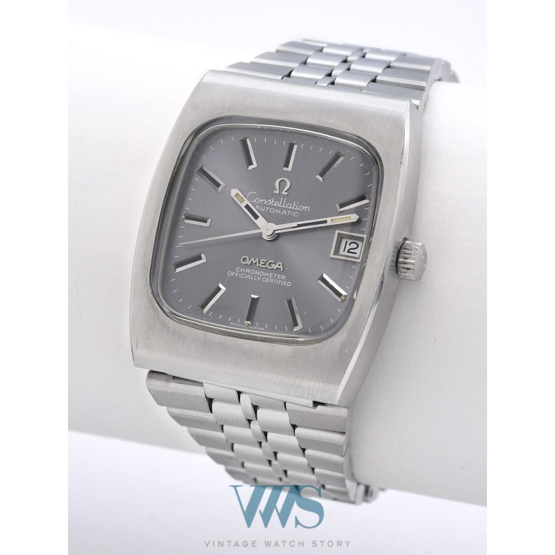 copy of OMEGA (Constellation Tonneau TV / Automatic Grey - Date / ref. 168.0058), vers 1973