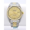 ROLEX (OYSTER PERPETUAL DATEJUST 36 / HOMME CHAMPAGNE OR & ACIER / ref. 16013F), vers 1978
