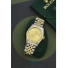 ROLEX (OYSTER PERPETUAL DATEJUST 36 / HOMME CHAMPAGNE OR & ACIER / ref. 16013F), vers 1978