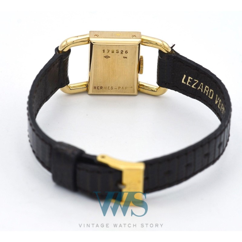 JAEGER-LECOULTRE pour HERMES (ETRIER LADY LUXE / OR JAUNE / ref. 178526), vers 1969