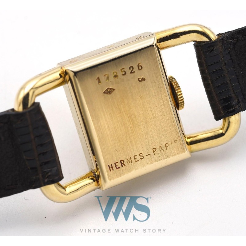 JAEGER-LECOULTRE pour HERMES (ETRIER LADY LUXE / OR JAUNE / ref. 178526), vers 1969