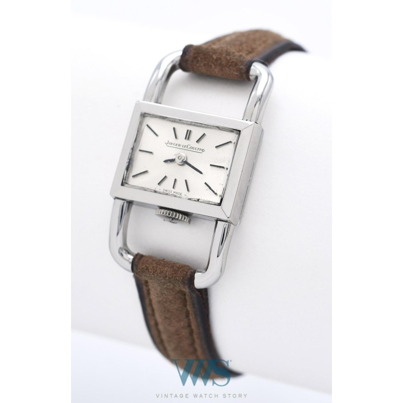 JAEGER-LECOULTRE pour HERMES (ETRIER LADY / ACIER / ref. 1670), vers 1969