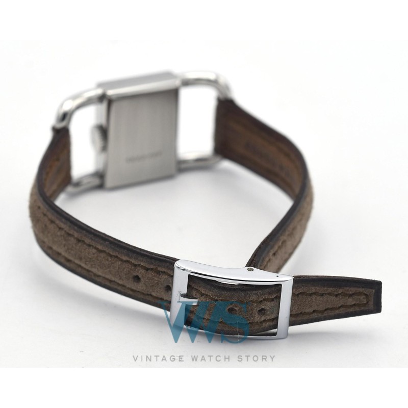 JAEGER-LECOULTRE pour HERMES (ETRIER LADY / ACIER / ref. 1670), vers 1969