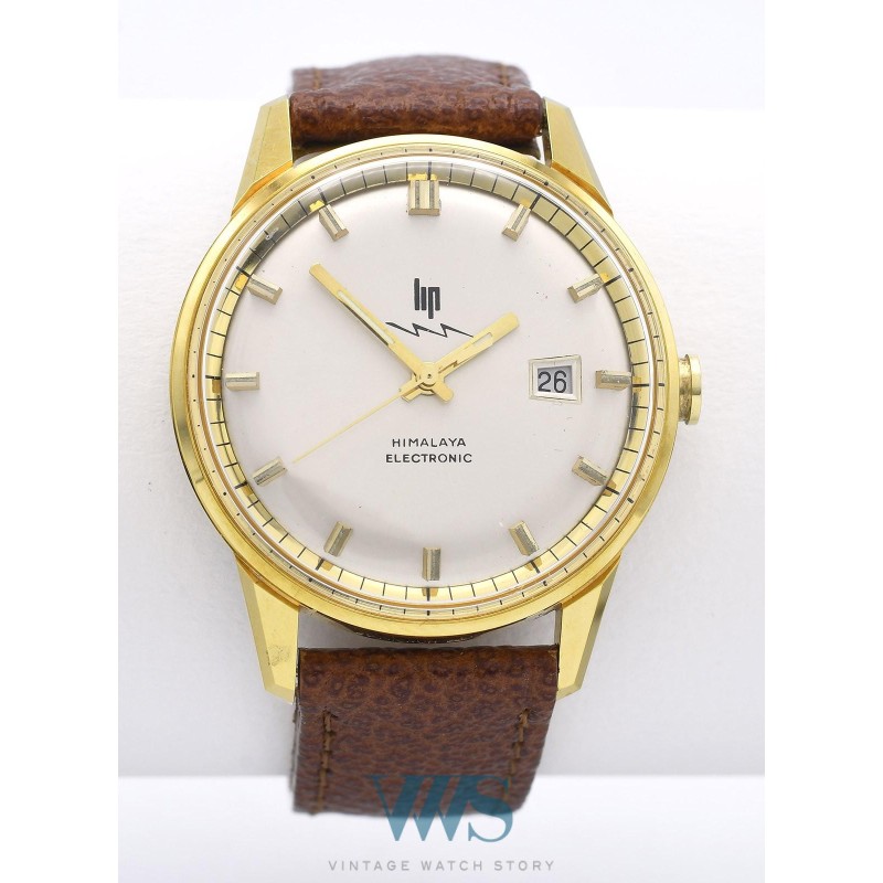 LIP (Classic Himalaya / Date 4 ATM - Plaqué Or Electronic / ref.