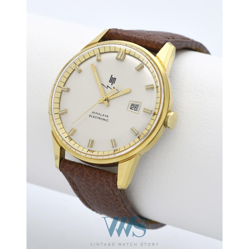 LIP (Classic Himalaya / Date 4 ATM - Plaqué Or Electronic / ref. 42599), vers 1968