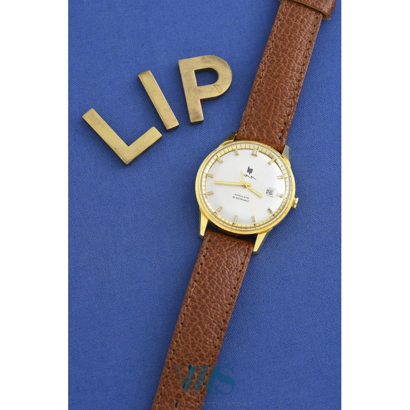LIP (Classic Himalaya / Date 4 ATM - Plaqué Or Electronic / ref. 42599), vers 1968