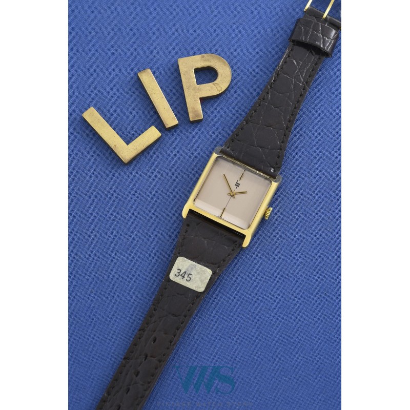 LIP (Lingot Panoramique carrée / Cadran Gold / ref. 43.383), vers 1975