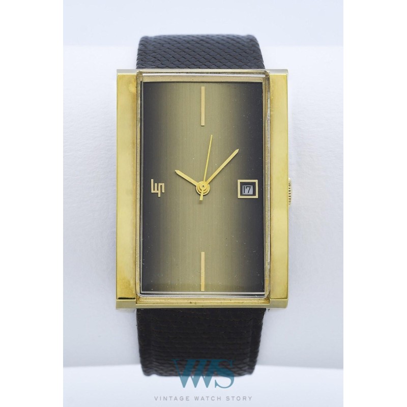 LIP (Rectangle panoramique / Cadran Fumato - Plaqué or / ref. 43639),