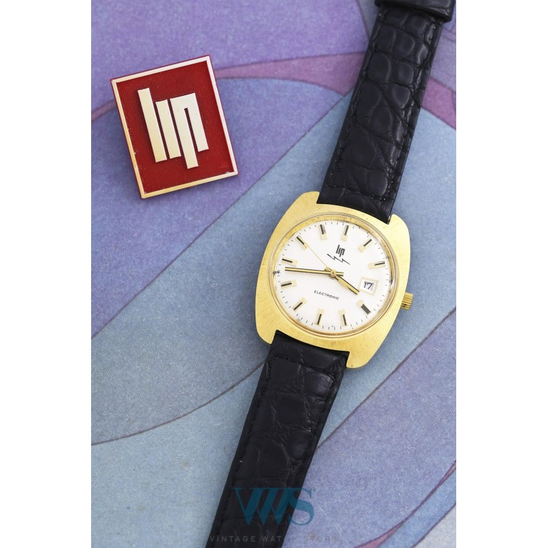 LIP (Sport tonneau luxe / Plaqué or - Electronic / ref. 42 955), vers 1974