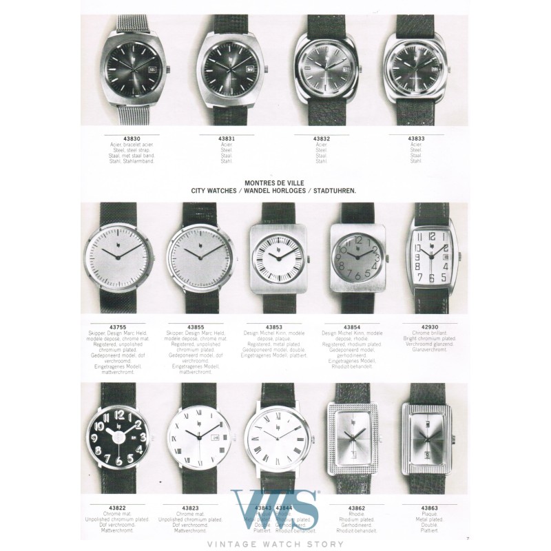 LIP (Skipper design by Marc Held / Logo fin / ref. 43755), vers 1975/76