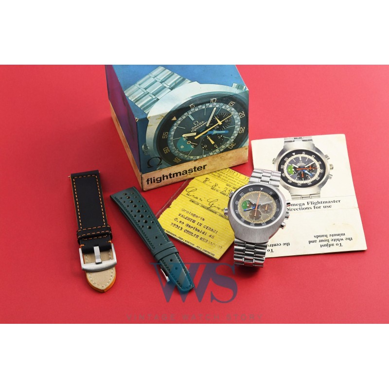 OMEGA (Chronographe Flightmaster - 1ère Version / Cadran tropical / ref. 145.013), vers 1970