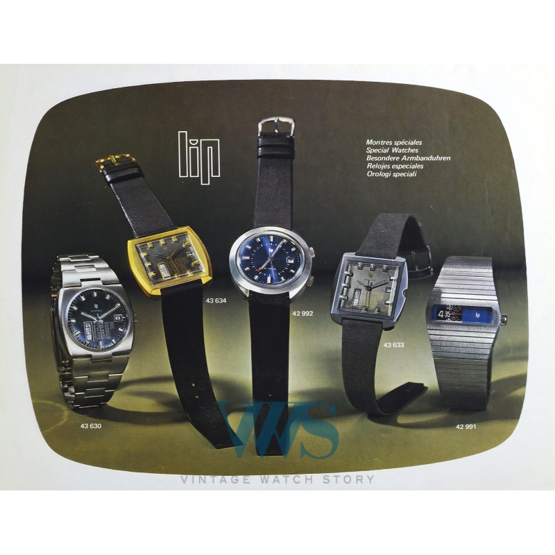 LIP (CALENDRIER SPORT TV - Grey / ref. 43630), vers 1973