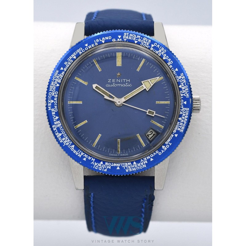 ZENITH (Submarine / Blue Navy "WorldTimer" / ref. A3634), vers 1973