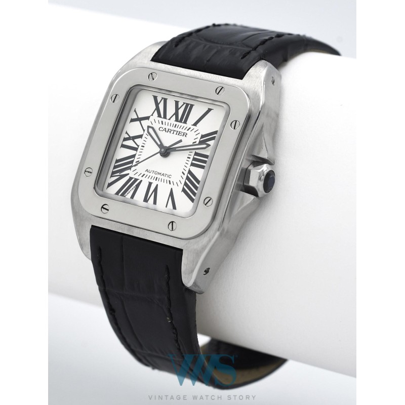 CARTIER (Santos 100 / Homme White / ref. 2878 / W20126X8), vers 2008