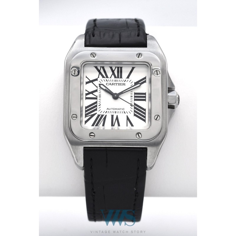 CARTIER (Santos 100 / Homme White / ref. 2878 / W20126X8), vers 2008
