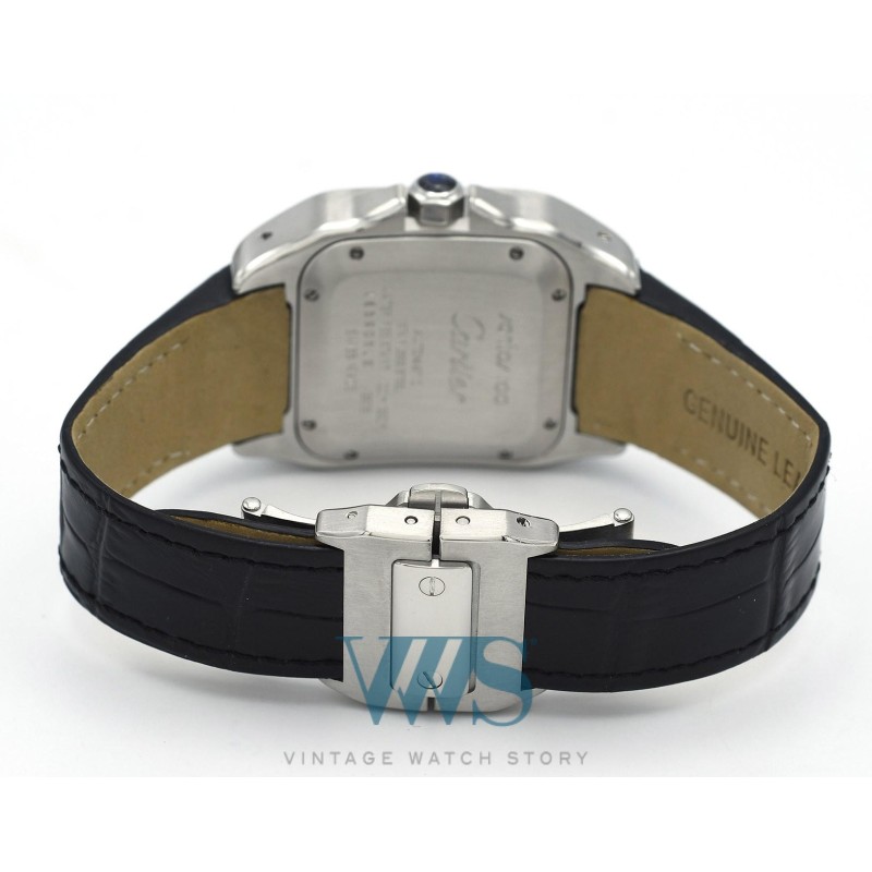 CARTIER (Santos 100 / Homme White / ref. 2878 / W20126X8), vers 2008