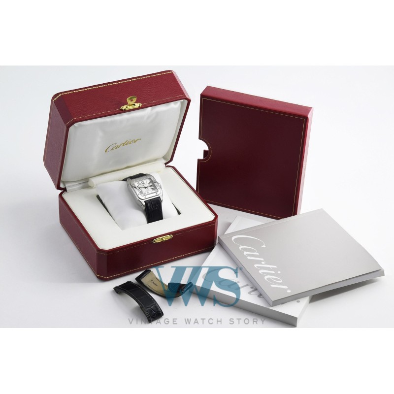 CARTIER (Santos 100 / Homme White / ref. 2878 / W20126X8), vers 2008