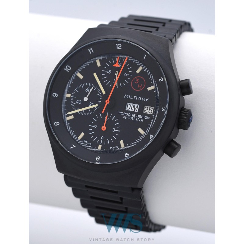PORSCHE DESIGN (CHRONOGRAPHE MILITARY  BLACK by ORFINA / OTAN / ref. 7177), vers 1980