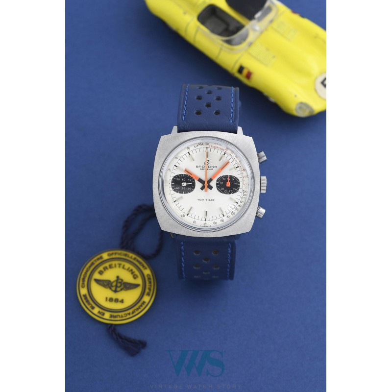 BREITLING (Chronographe Pilote Top Time - Coussin White Panda / ref. 2211), vers 1969