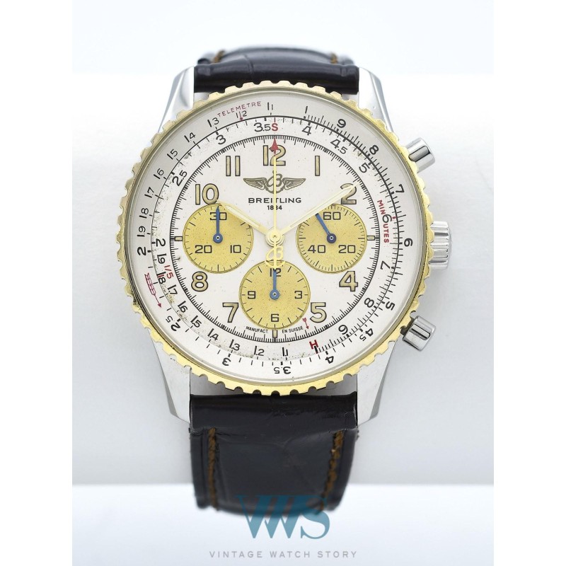 BREITLING (Chronographe Navitimer 92 - Or & Acier / ref. D30022), vers