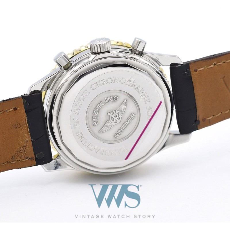 BREITLING (Chronographe Navitimer 92 - Or & Acier / ref. D30022), vers 1992