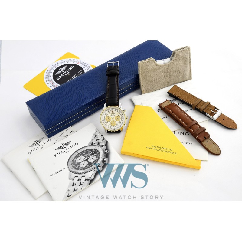 BREITLING (Chronographe Navitimer 92 - Or & Acier / ref. D30022), vers 1992
