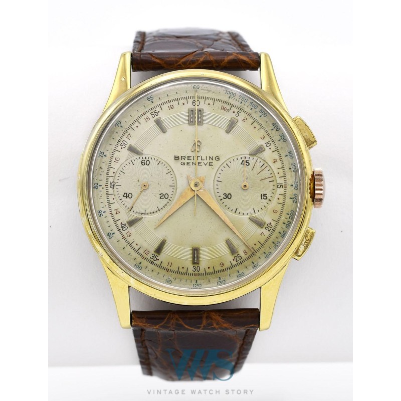 BREITLING (Chronographe Genève Sport / Bi-Compax - Or Jaune & Acier /