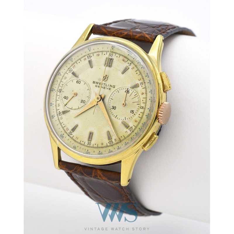 BREITLING (Chronographe Genève Sport / Bi-Compax - Or Jaune & Acier / ref. 781), vers 1954