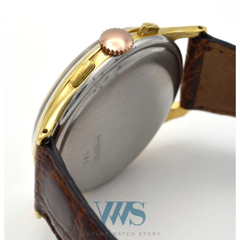 BREITLING (Chronographe Genève Sport / Bi-Compax - Or Jaune & Acier / ref. 781), vers 1954