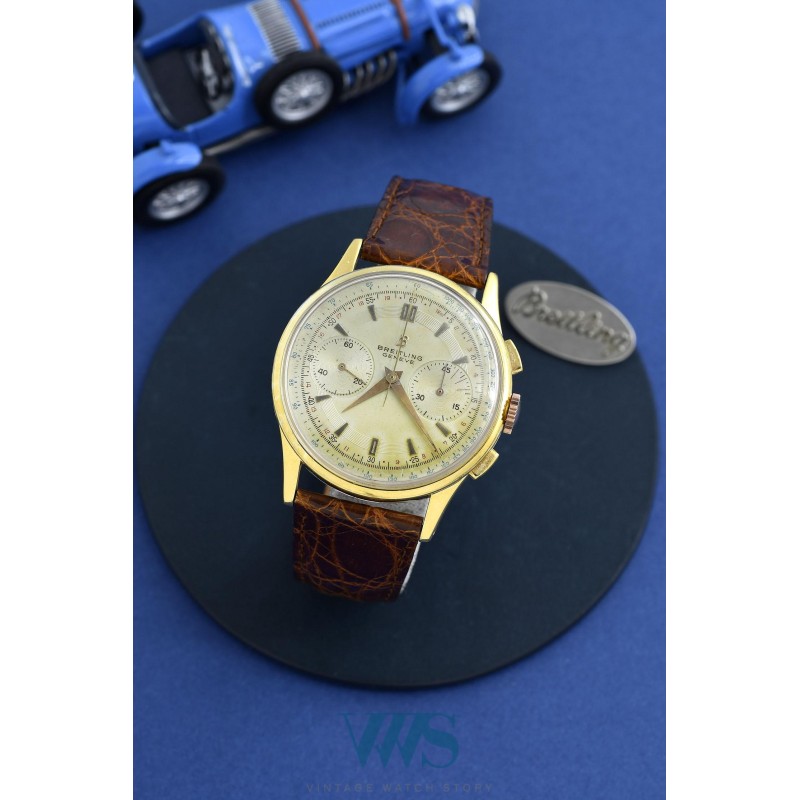 BREITLING (Chronographe Genève Sport / Bi-Compax - Or Jaune & Acier / ref. 781), vers 1954