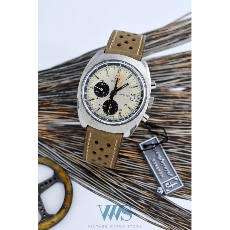 LEMANIA (Chronographe Sport Automatic / Navigator Silver / ref. 9803), vers 1975