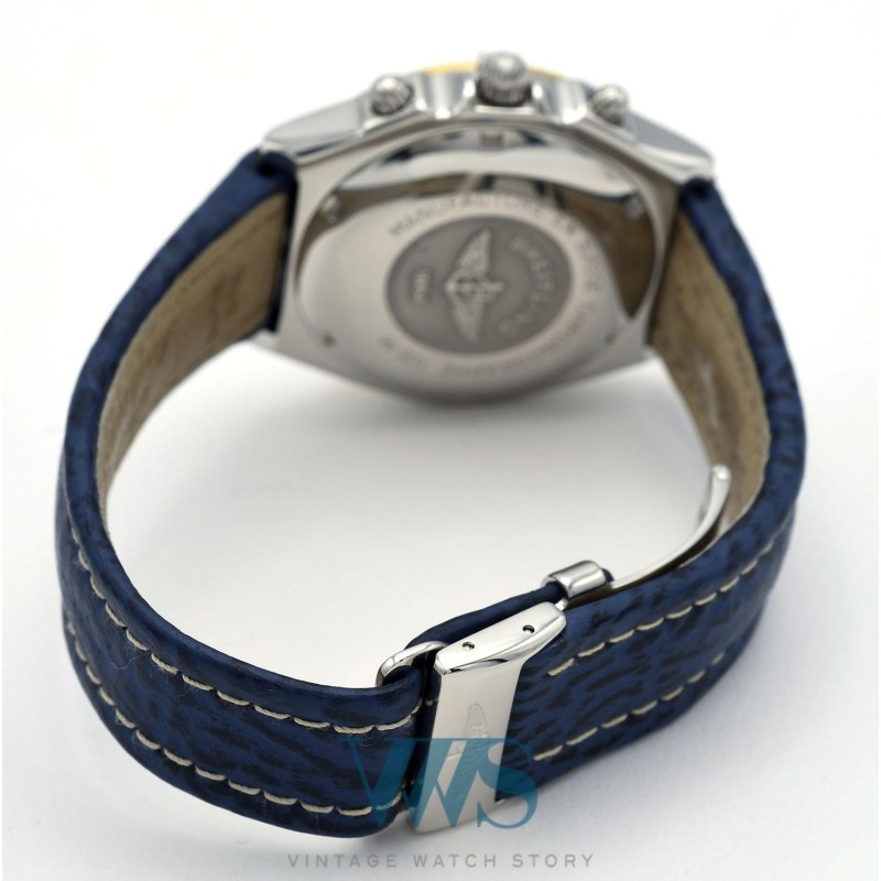 BREITLING (Chronomat Automatic / Blue & Gold - Lunette Or jaune / ref. C13048), vers 1995