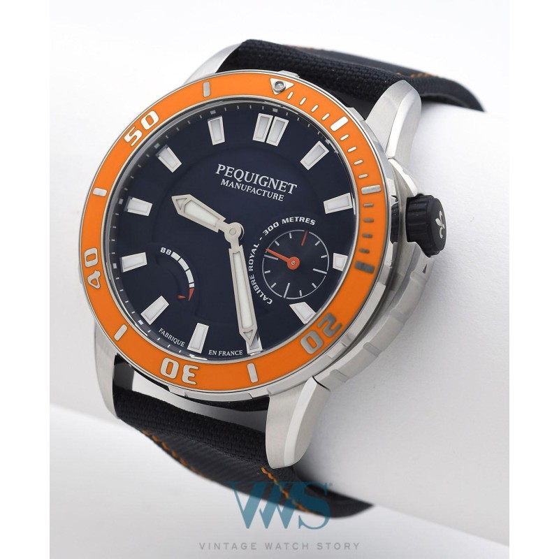 PEQUIGNET (Submarine Royal 300 M / Orange / ref. 9050343 CN), vers 2018