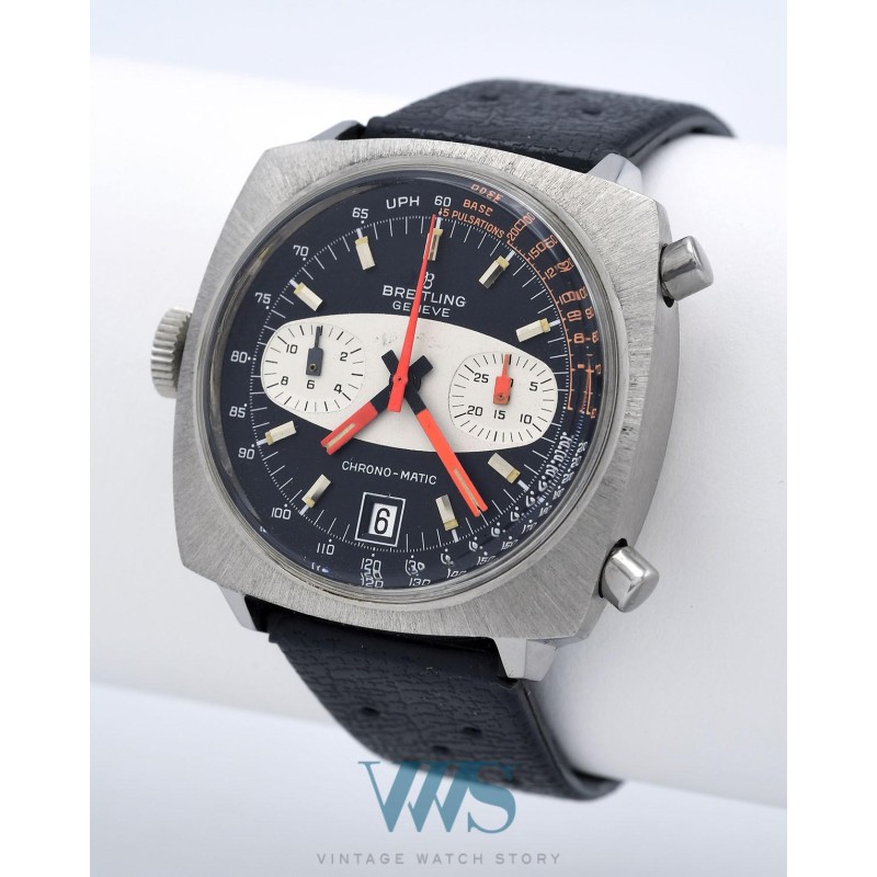 BREITLING (Chronographe Pilote /Coussin Chrono-Matic / Black / ref. 2111), vers 1973