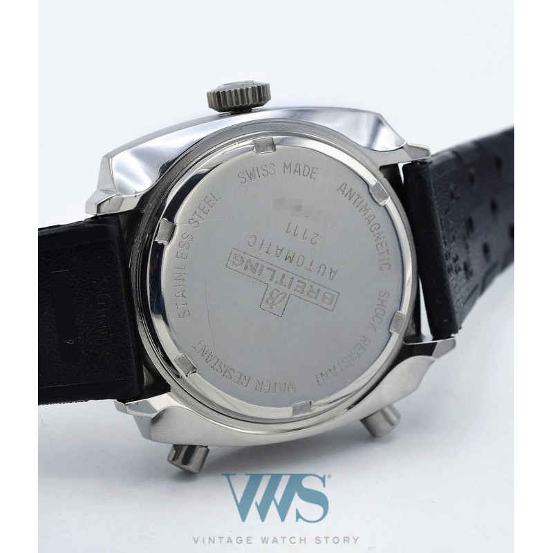 BREITLING (Chronographe Pilote /Coussin Chrono-Matic / Black / ref. 2111), vers 1973