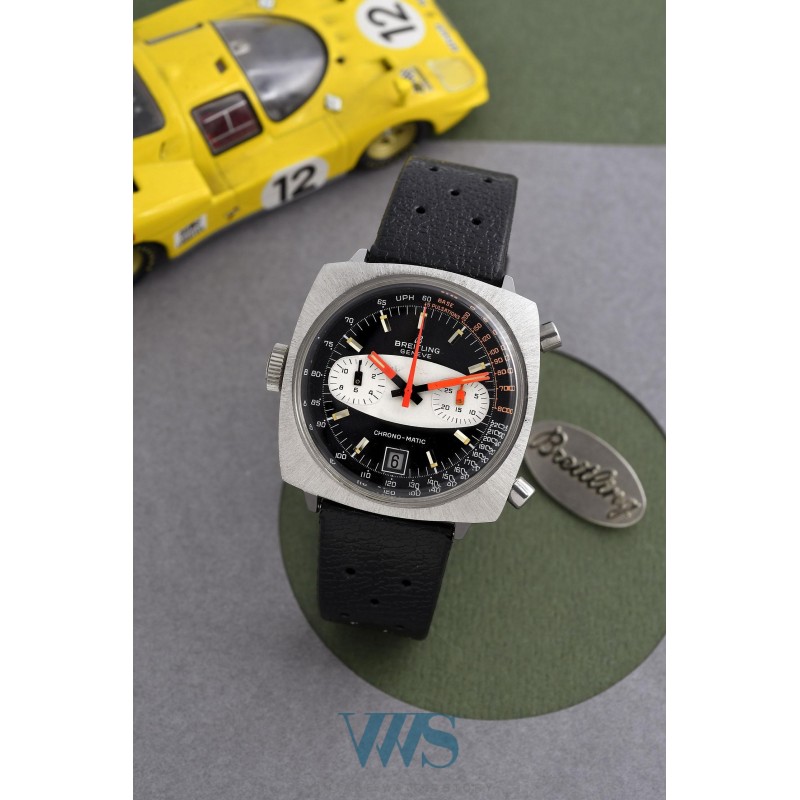BREITLING (Chronographe Pilote /Coussin Chrono-Matic / Black / ref. 2111), vers 1973