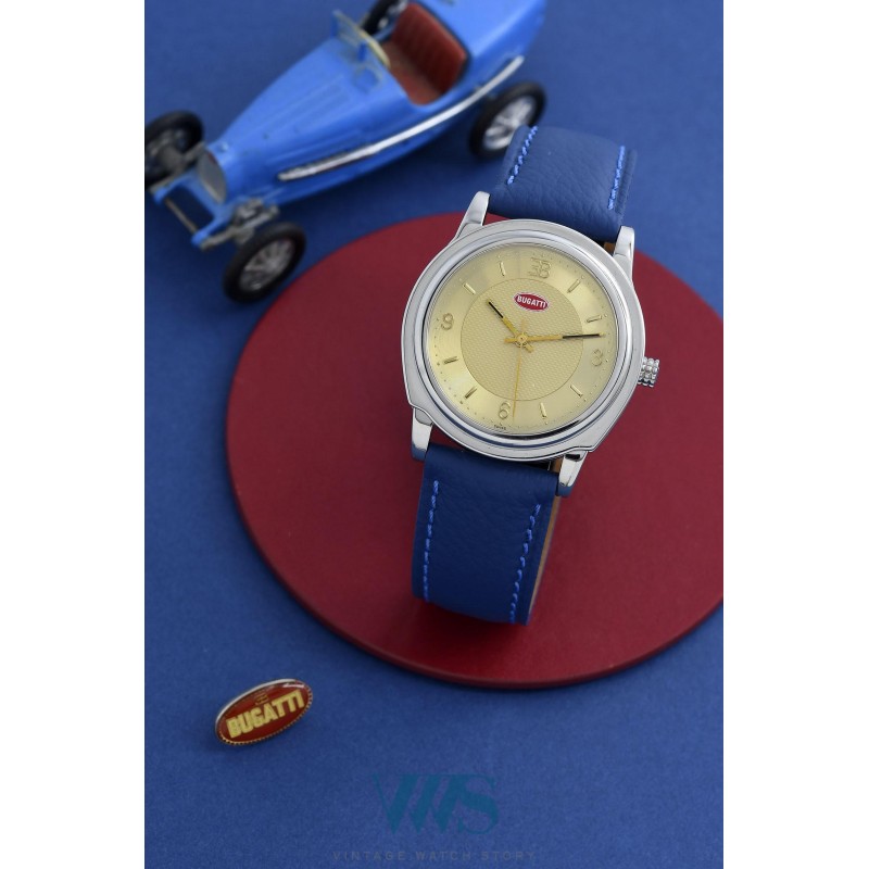 BUGATTI (CALANDRE HOMME GT 37 - CADRAN CHAMPAGNE AUTOMATIQUE), vers 1990
