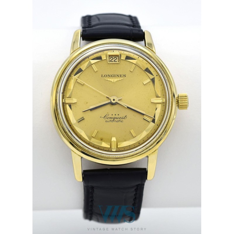 LONGINES (CONQUEST LUXE / GRANDE DATE - AUTOMATIC OR JAUNE / ref.